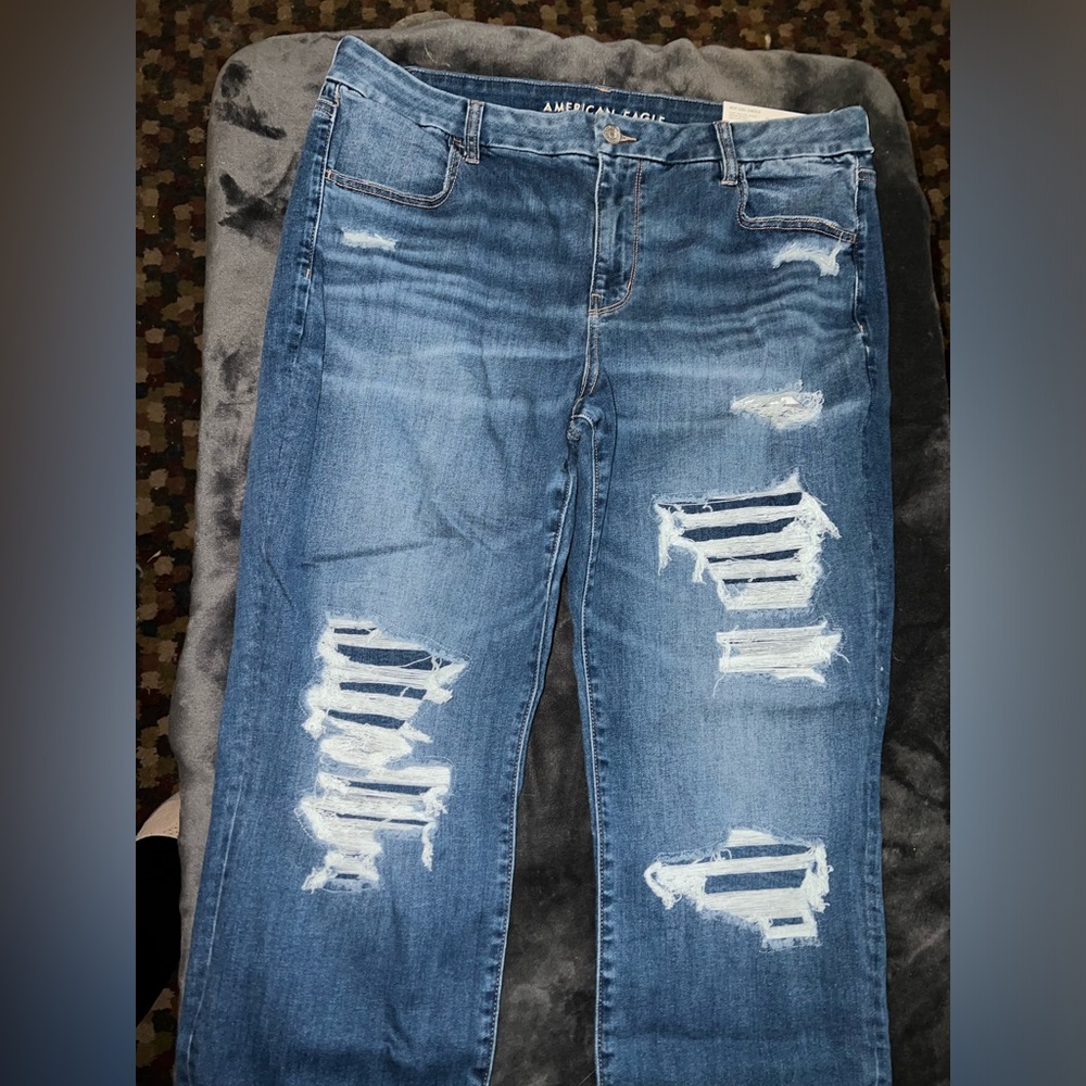 AE Next Level Curvy Patched High-Waisted Jegging Size 18 Long New with tags - Picture 8 of 16